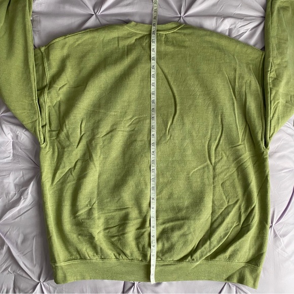 By Anthropologie Maeve Dog Graphic Sweatshirt Labrador Retriever Green Large NWT - Picture 7 of 10